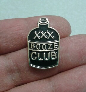 Booze Club Enamel Pin Front